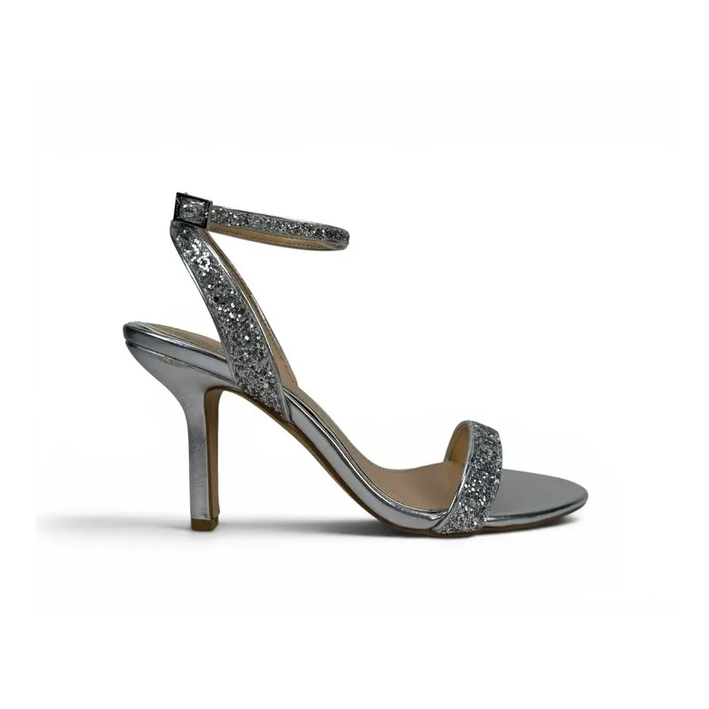 Badgley Mischka OJAI II  High Heels Womens 6 Metallic Smoke Glitter Evening Shoe
